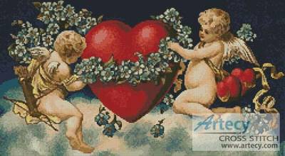 cross stitch pattern Valentine