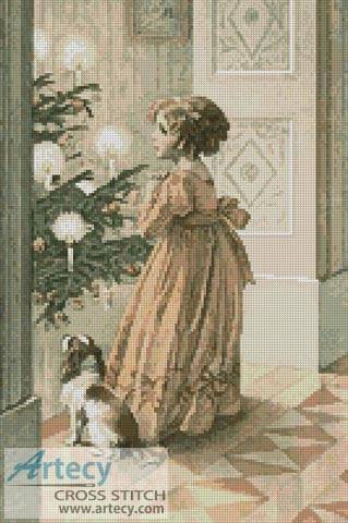 cross stitch pattern Victorian Christmas 3
