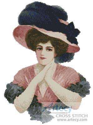 cross stitch pattern Victorian Belle