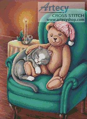 cross stitch pattern Waiting for Santa