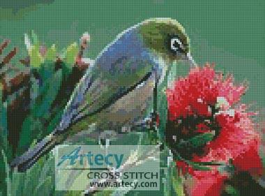 cross stitch pattern Wax Eye