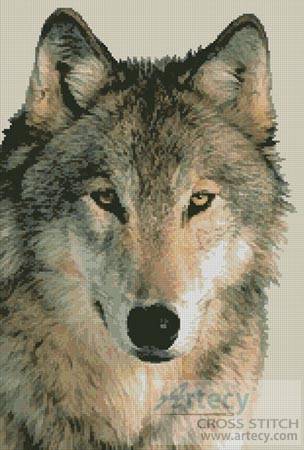 cross stitch pattern Wolf 3