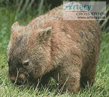 cross stitch pattern Wombat 2
