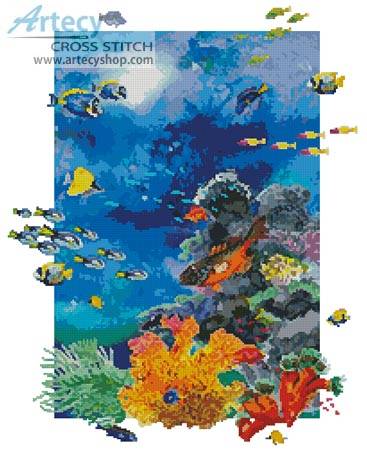 cross stitch pattern Yellow Reef
