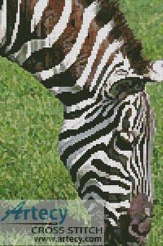 cross stitch pattern Zebra Eating