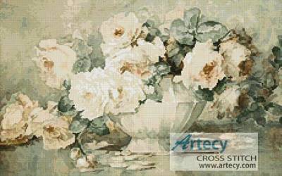cross stitch pattern Antique Roses