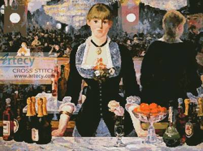 cross stitch pattern A Bar at Folies-Bergere