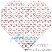 cross stitch pattern Blackwork Heart