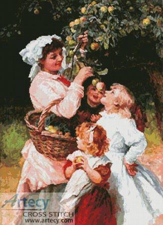 cross stitch pattern Bob Apples