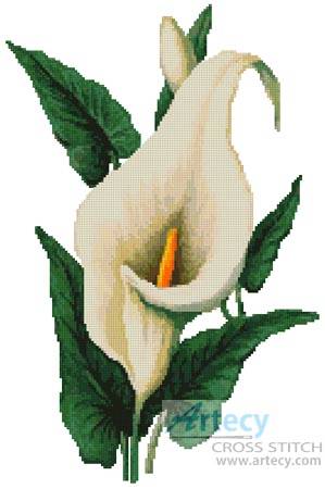 Calla Lily paper pieced quilt block pattern by PieceByNumberQuilts