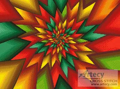 cross stitch pattern Christmas Fractal
