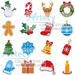 cross stitch pattern Christmas Motifs 8