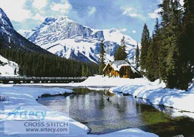 cross stitch pattern Emerald Lake