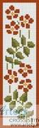 cross stitch pattern Floral Bookmark 1