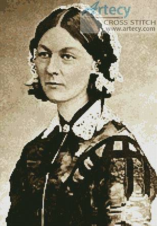 cross stitch pattern Florence Nightingale