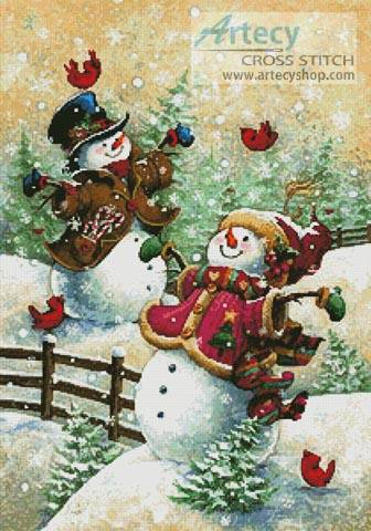 cross stitch pattern Gotta Love Snow