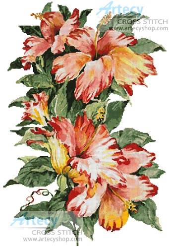 cross stitch pattern Hibiscus 2