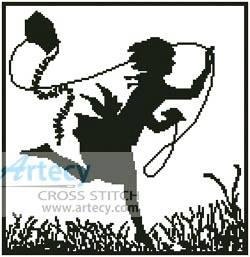 cross stitch pattern Kite