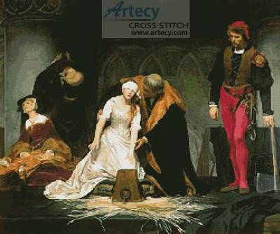 cross stitch pattern The Execution of Lady Jane Grey