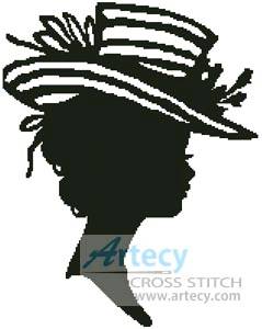 cross stitch pattern Lady Silhouette 8