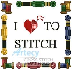 cross stitch pattern Love to Stitch