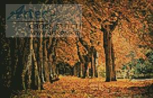 cross stitch pattern Mini Autumn Landscape