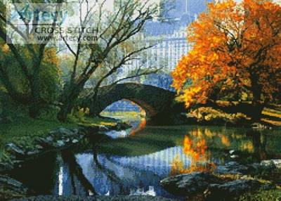 cross stitch pattern New York in October