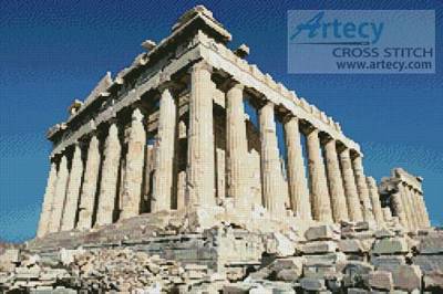 cross stitch pattern Parthenon