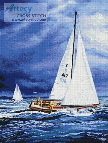 cross stitch pattern Race for Home