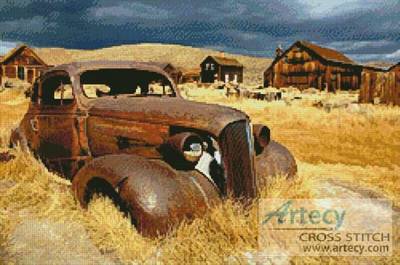 cross stitch pattern Rusty Car