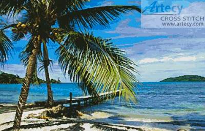 cross stitch pattern Summer Landscape