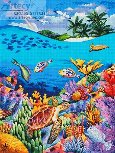 cross stitch pattern Under the Rainbow