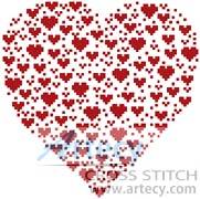 cross stitch pattern Valentine Heart