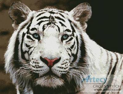 cross stitch pattern White Tiger 2