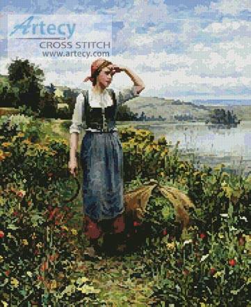 cross stitch pattern A Field of Flowers