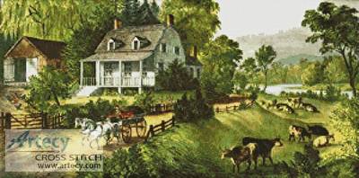 cross stitch pattern American Homestead (Summer)