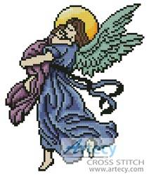 cross stitch pattern Angel Hug