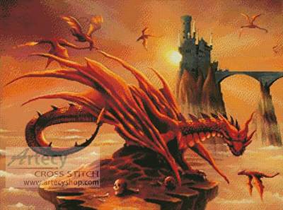 cross stitch pattern Battle at the Magic Hour