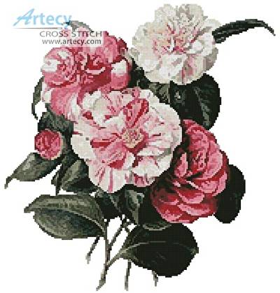 cross stitch pattern Camellias 4