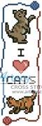 cross stitch pattern Cat Bookmark