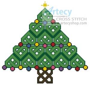 cross stitch pattern Celtic Christmas Tree
