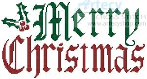 cross stitch pattern Christmas Greeting