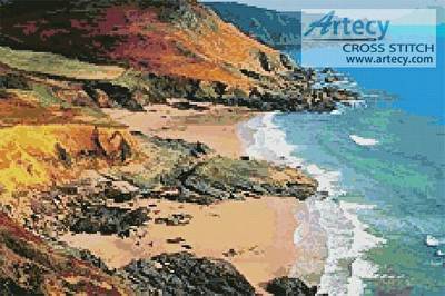 cross stitch pattern Colourful Coast