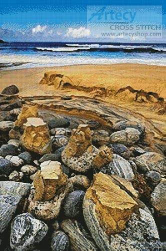 cross stitch pattern Coastal Landscape