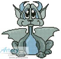 cross stitch pattern Cute Dragon 2
