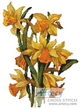 cross stitch pattern Daffodils