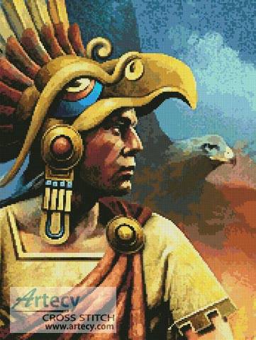 cross stitch pattern Eagle Man