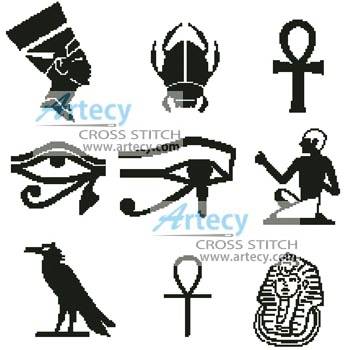 cross stitch pattern Egyptian Motifs