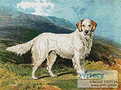 cross stitch pattern English Setter