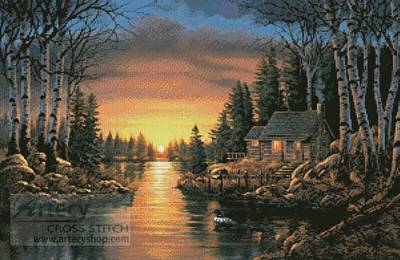 cross stitch pattern Evening Shadow